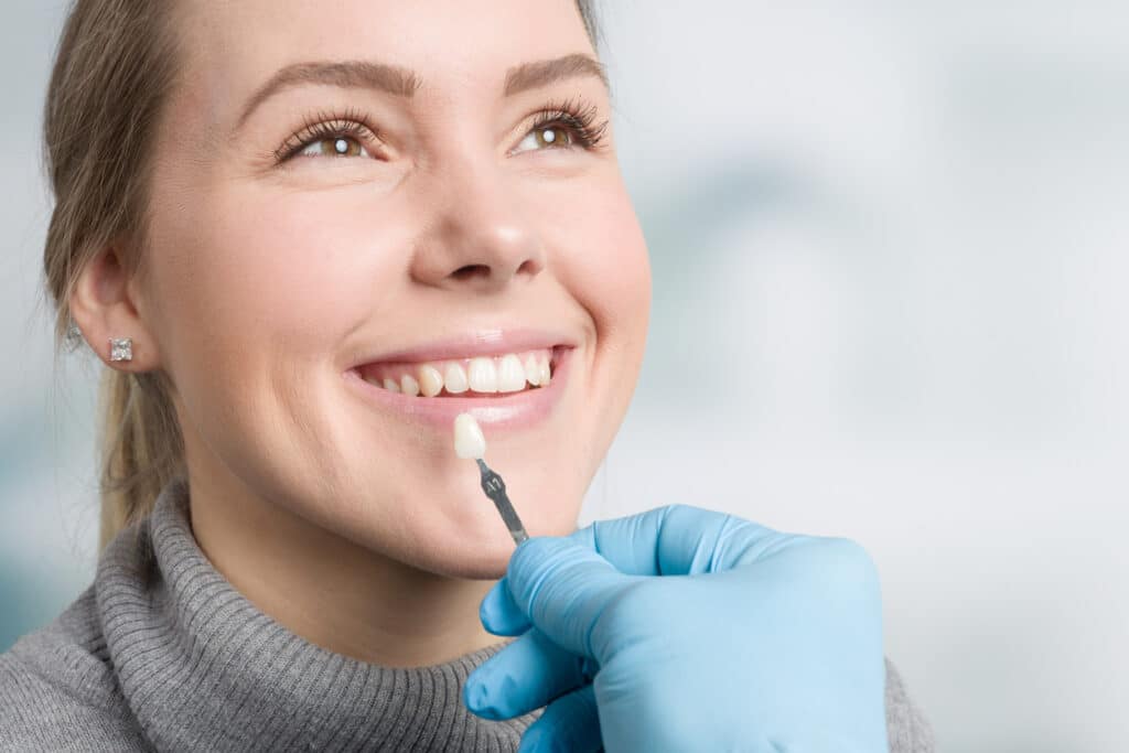 Fulham Dentist Blue Finch Dental Young woman getting veneer