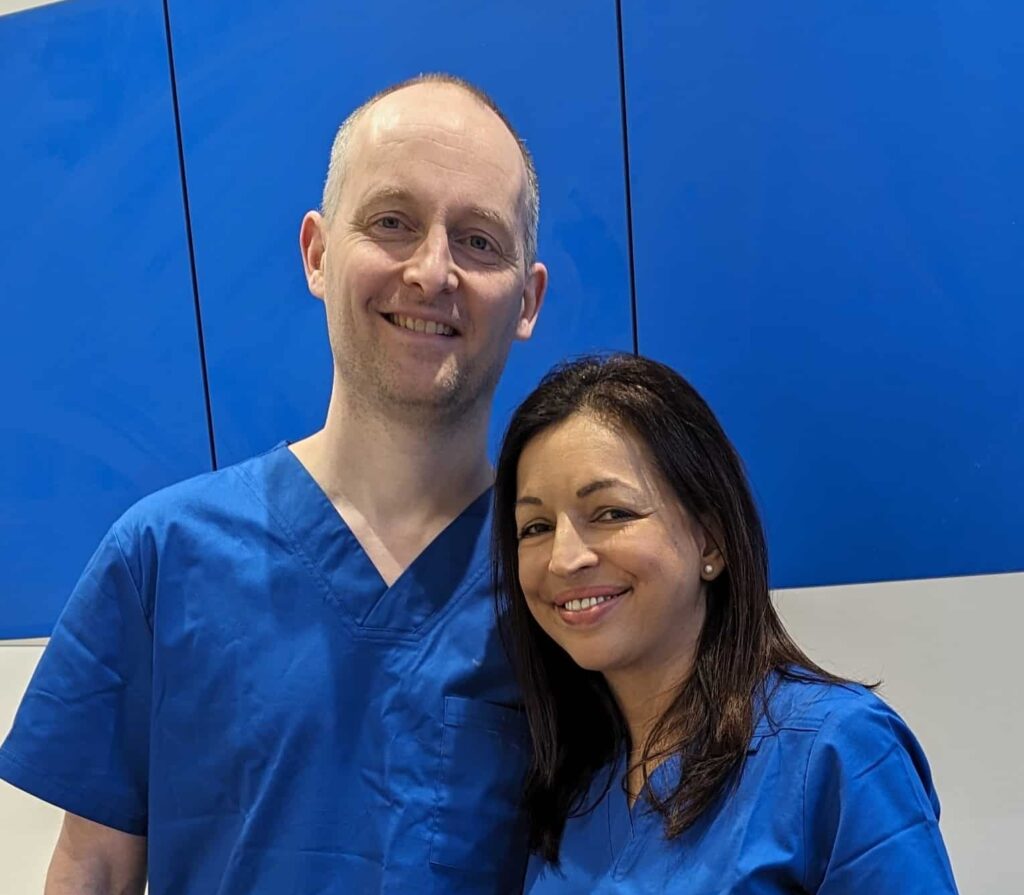 Tim and Anoja Neill of Blue Finch Dental Fulham